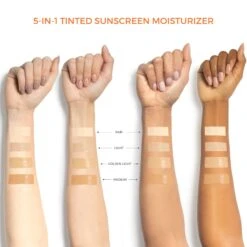 5-in-1 Tinted Moisturizing Face Sunscreen 15 5-in-1 Tinted Moisturizing Face Sunscreen -Beauty Essence Shop 5 in 1 tinted face arm swatches