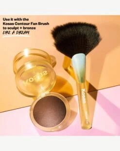 The Sun Show Glowy Warmth Bronzer -Beauty Essence Shop Kosas2023 GlowI.V PDP 05 Paradise FanBrush