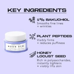 Moon Dew 1% Bakuchiol + Peptides Retinol Alternative Eye Cream 17 Moon Dew 1% Bakuchiol + Peptides Retinol Alternative Eye Cream -Beauty Essence Shop MoonDewEyeCreamIngredients
