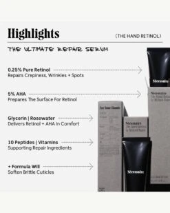 The Hand Retinol - Repair Treatment With 0.25% Pure Retinol + 5% AHA -Beauty Essence Shop Necessaire HandRetinol Highlights 06