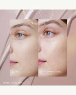 RMS Beauty SuperNatural Radiance Serum Broad Spectrum SPF 30 Sunscreen -Beauty Essence Shop RMS SuperNaturalSPF BeforeAfter 05 Light