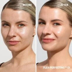 SPF 50 Flex-Perfecting™ Mineral Drops Tinted Sunscreen -Beauty Essence Shop SPF50Tinted 01 before after