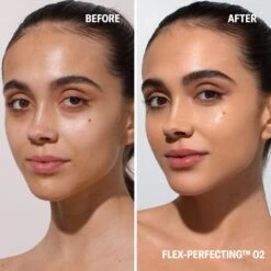 SPF 50 Flex-Perfecting™ Mineral Drops Tinted Sunscreen -Beauty Essence Shop SPF50Tinted 02 before after